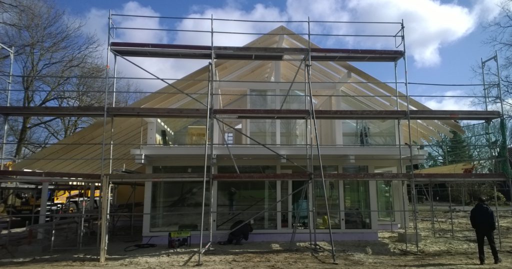 Detmolder Fachwerkhaus - Montage eines Holzskeletthauses in Papenburg