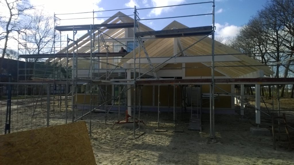 Detmolder Fachwerkhaus - Montage eines Holzskeletthauses in Papenburg