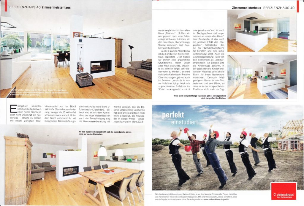 Energiesparhaus – aus Holz - Zeitungsartikel in "EffizienzHäuser - Vom Energiespar- bis zum Plus-Haus"  erschienen
