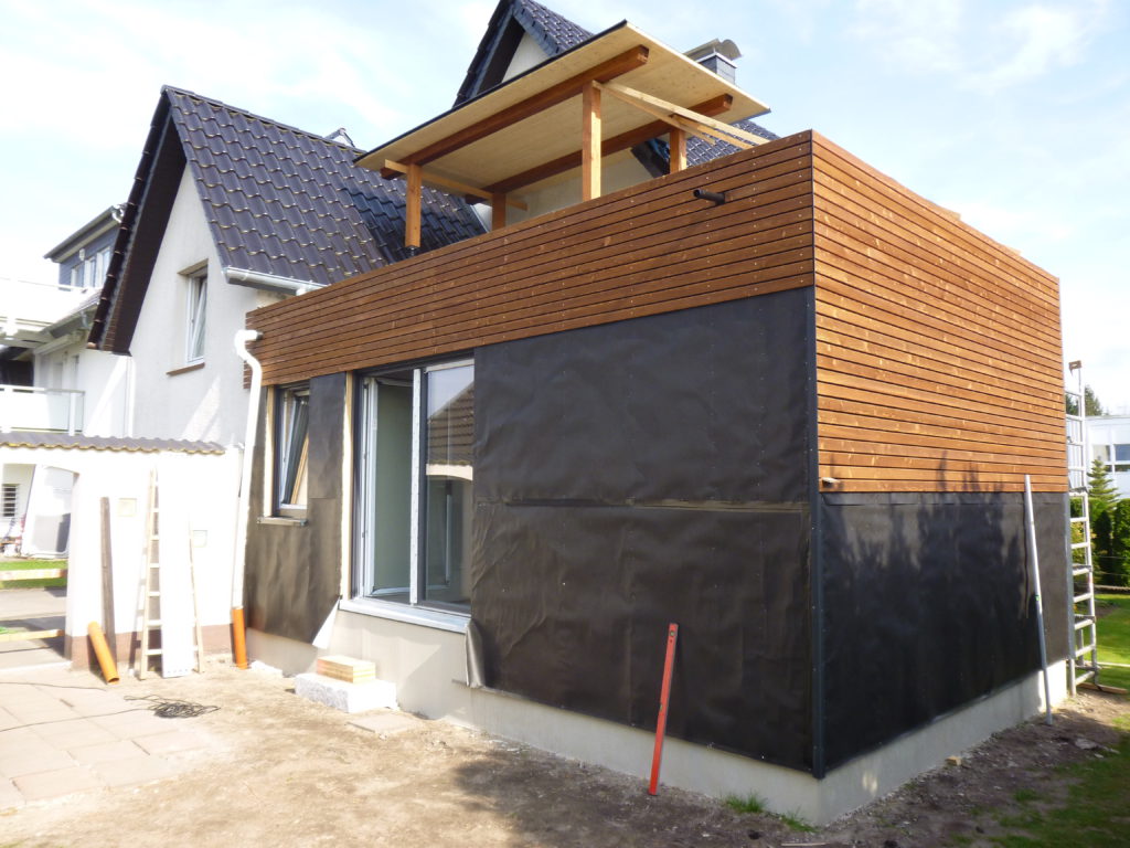 Moderner Anbau mit Dachterasse in Detmold - Anbau mit Dachterrasse