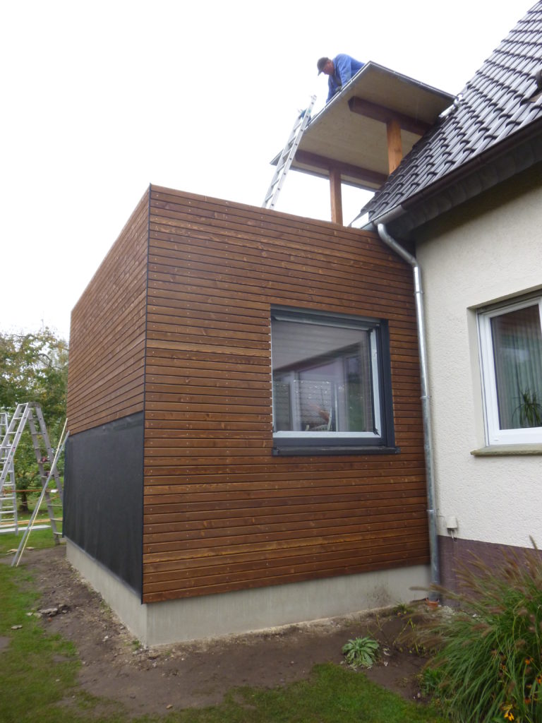 Moderner Anbau mit Dachterasse in Detmold - Anbau mit Dachterrasse