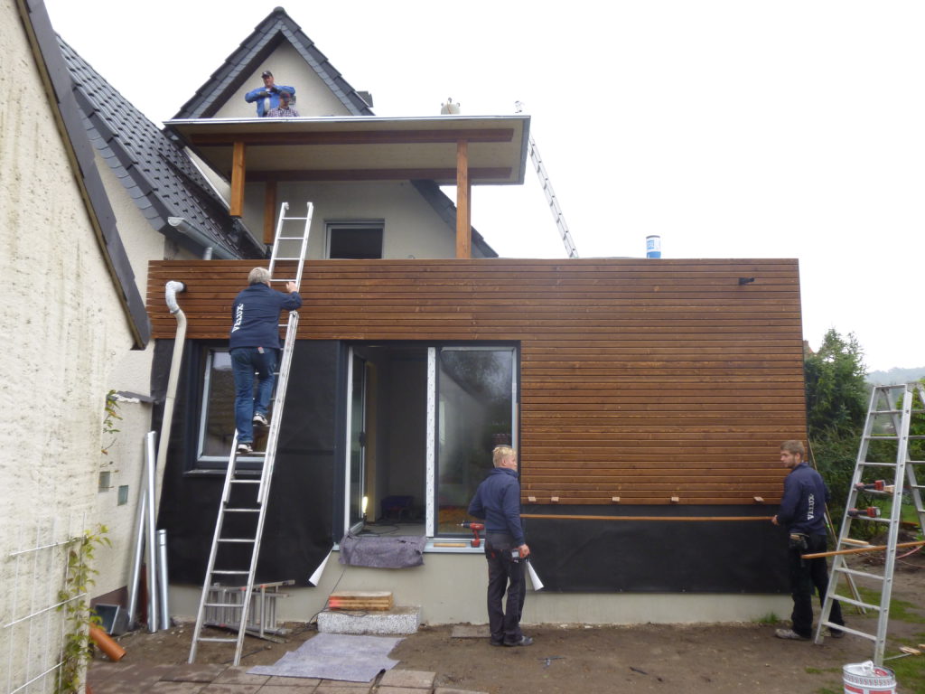 Moderner Anbau mit Dachterasse in Detmold - Anbau mit Dachterrasse